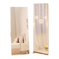 Full-length mirror dressing floor-standing mirror home wall-mounted girls bedroom makeup wall-mounted dormitory three-dimensional fitting ins style