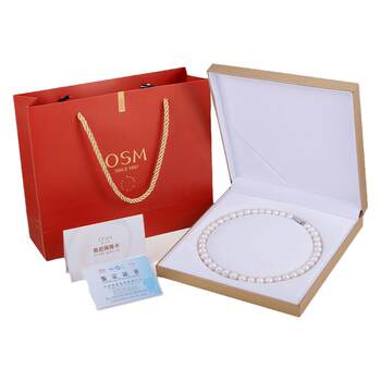 Ou shiman freshwater pearl necklace nearly round