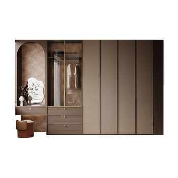 Haolaike whole house customized wardrobe, medieval style one door to top wardrobe and cloakroom customized new product customized gold