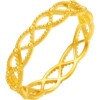 Saturday blessing 5G gold ring women's pure gold price hollow bead edge braided ring wall ring hand ornament holiday gift