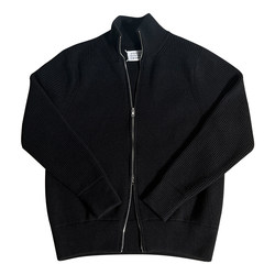 ສີ່ແຈ seam mark design high collar double zipper warm wool spring and autumn sweater sweater high weight coat sweater