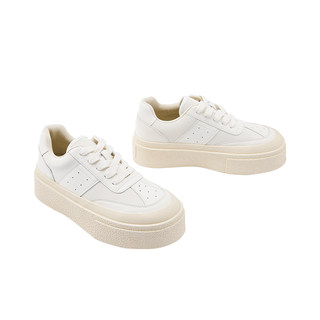 Cookie biscuit shoes thick sole height increasing white shoes