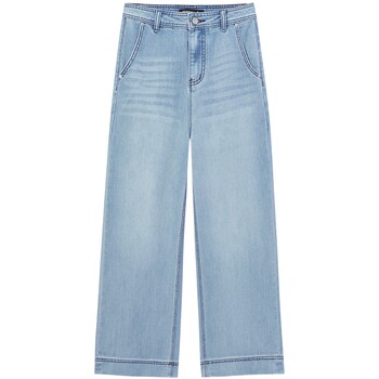 Aijutu ມີ acetate fiber lyocell jeans ຂາກວ້າງຂາກວ້າງສໍາລັບແມ່ຍິງ 2026 ລະດູການໃຫມ່ trousers slim ເກົ້າຈຸດ