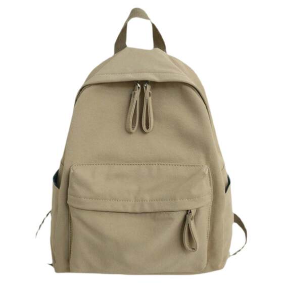 Female student solid color commuting backpack has sold 1W+