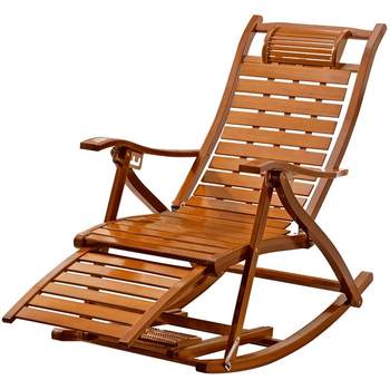 Recliner rocking chair folding chair ອາ​ຫານ​ທ່ຽງ​ການ​ພັກ​ຜ່ອນ​ຂອງ​ຜູ້​ໃຫຍ່​ລະ​ບຽງ​ເຮືອນ​ສໍາ​ລັບ​ການ​ພັກ​ຜ່ອນ​ເກົ້າ​ອີ້ lazy ຫ້ອງ​ດໍາ​ລົງ​ຊີ​ວິດ​ນັ່ງ​ແລະ​ນອນ​ສອງ​ຈຸດ​ປະ​ສົງ