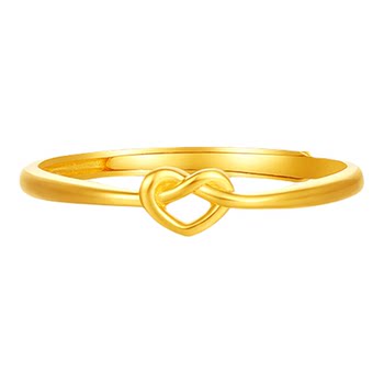 Gold ring surrounded by love, pure gold 5g ring, new product, versatile gift giving