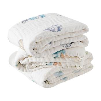 Manxi pure cotton super soft six-layer gauze baby bath towel