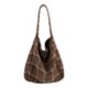 Lazy style Korean style wool plaid tote bag