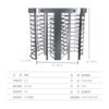 Access control and attendance two-way full-height turnstile station revolving door card sensor face fingerprint stainless steel channel door