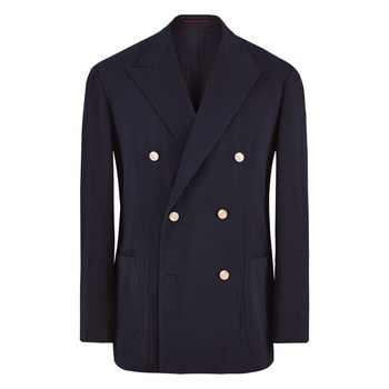 Premium long-staple cotton double-breasted casual suit