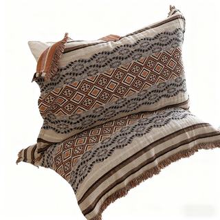 A pair of pure cotton thickened pillow covers