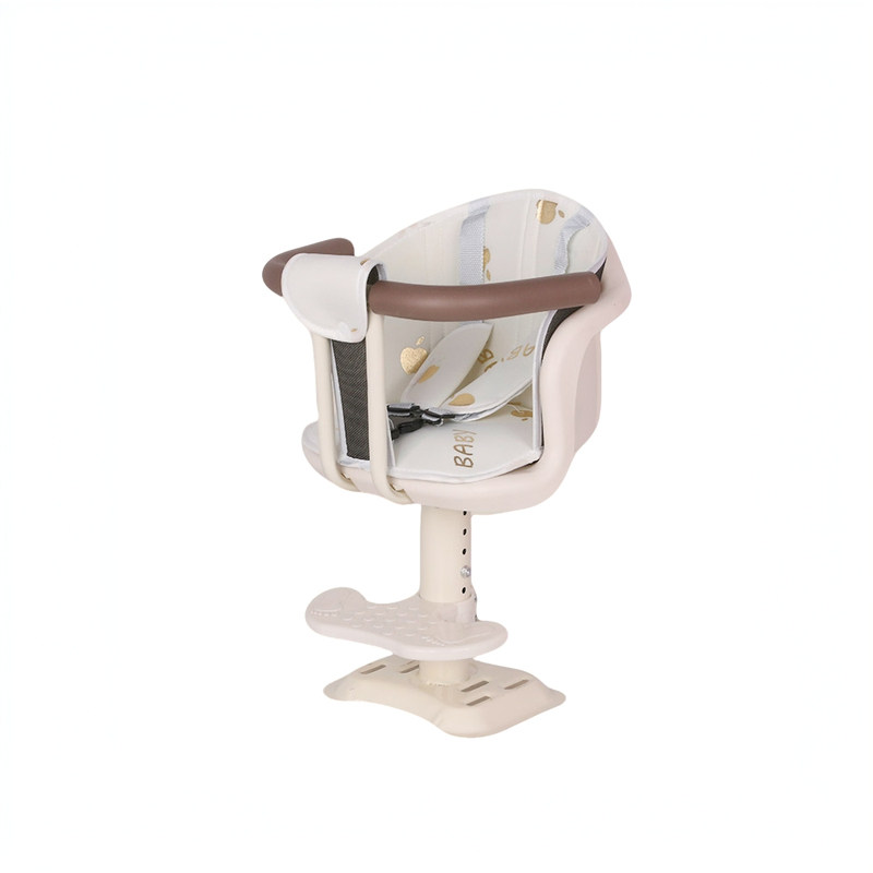 Electric vehicle child seat with front shock absorption and liftable
