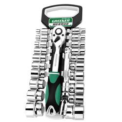 Green Forest Ratchet Socket Wrench Set Universal Wrench Multifunctional External Hexagon Quick Wrench Socket ເຄື່ອງມືສ້ອມແປງອັດຕະໂນມັດ