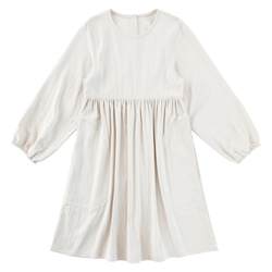 Huxi Li children's clothing 2024 spring new product parent -child dress girl skin skin versatile plain cotton loose skirt