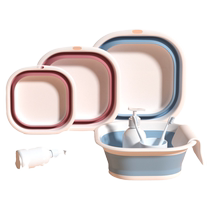 Jieliya foldable washbasin dormitory home student laundry washbasin portable travel large plastic basin