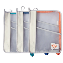 (Self-operated) mideer Milu file bag transparent zipper book bag tutoring portable primary school students homework storage