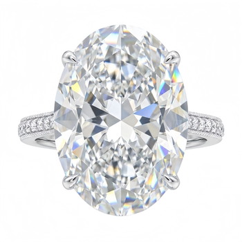 Lady ovalcut pigeon egg ring