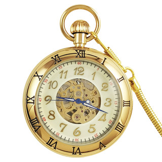 纯铜全自动机械怀表男款复古黄铜高颜值中国风上海纪念品老年人女