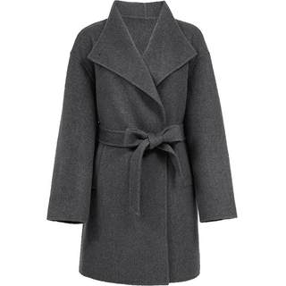 Vero Moda毛呢大衣女25秋冬新款含绵羊毛带腰带双面呢收腰外套