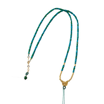 Natural phoenix stone bead chain lanyard pendant sweater chain