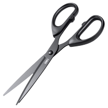 Deli scissors household stainless steel scissors black blade scissors anti-rust childrens safety handmade paper-cutting special office dismantling express art scissors large student use portable non-stick tailor kitchen
