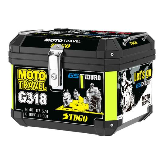 Large capacity universal aluminum alloy motorcycle trunk