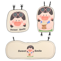 Car Seat Cushion Universal Four Seasons Summer Ice Silk Breathable Cooling Cushion Car Single-piece Anti-Slip Ventilated Rear Seat Cushion for Women
