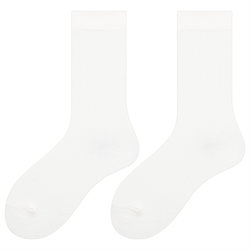 Socks that will pill, black and white basic women's mid-length socks, loose mouth confinement socks