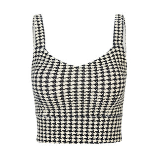 【达人同款】MU沐岚运动上衣瑜伽普拉提美背千鸟格吊带背心花束