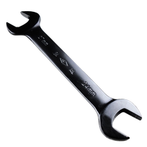 Shengda black double-headed open-end wrench 12 small dead end 8-10 ultra-thin fork dull 14-17 fork 19