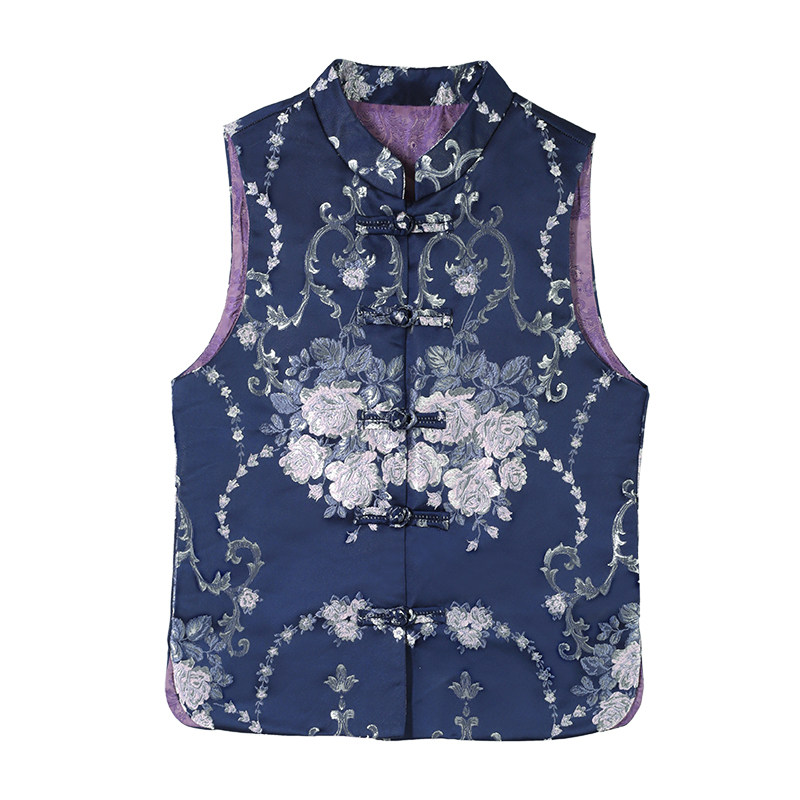 New Chinese style short vest for women in spring and autumn