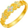 Saturday Blessing Gold Priced 5G Pure Gold Ring Good Luck and Good Luck Gui Die Zhi Xi Girl Quit Smoking Rain Jiangnan Festival Gift