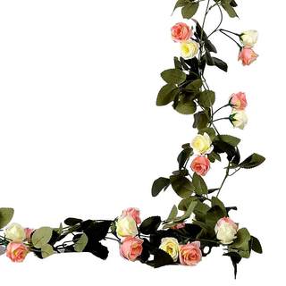 Simulated rose fake flower balcony hanging basket rattan chair decoration