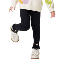 Balabala childrens clothing girls leggings plus velvet childrens pants autumn and winter thickened baby childrens tide anti-season clearance