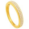 Chao Acer Starry Gold Diamond Ring Pure Gold Ring Hand Decoration 5G Gold Double Row Diamond High-end Light Luxury Birthday W