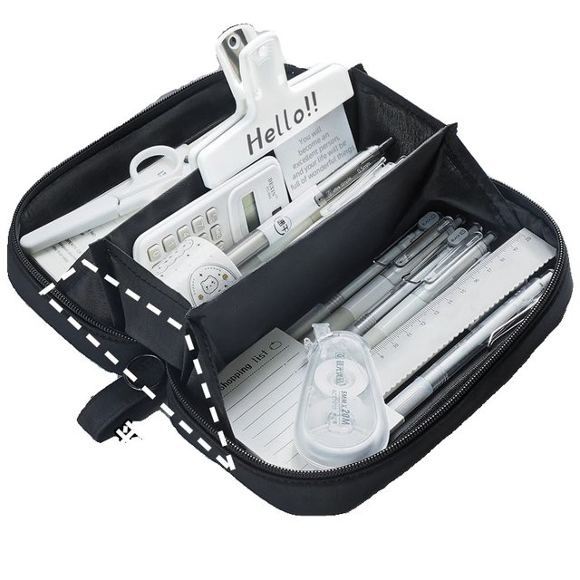 Large capacity volcanic pencil bag boys stationery box