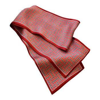 Red silk long silk scarf tied neck ribbon scarf for women