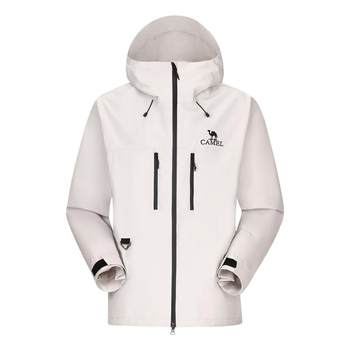 Camel outdoor tengyun jacket solid color hard shell single-shoe men and women windproof waterproof mountaineering clothing jacket