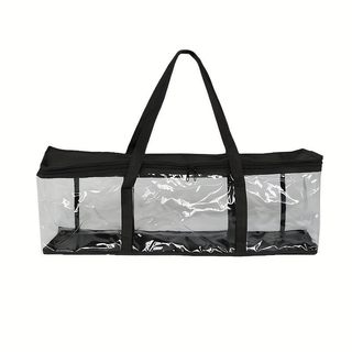 Portable storage bag cd bag dvd storage bag disc box organizer transparent pvc long zipper portable tool bag