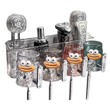 Bsd suction cup toothbrush storage rack with handle without drilling holes
