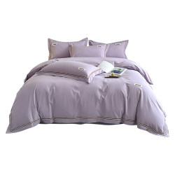 Pure Cotton Four-Piece Bedding Set 100% Cotton Bed Sheet Duvet Cover All-Season Bedding Dormitory Three-Piece Fitted Sheet Set