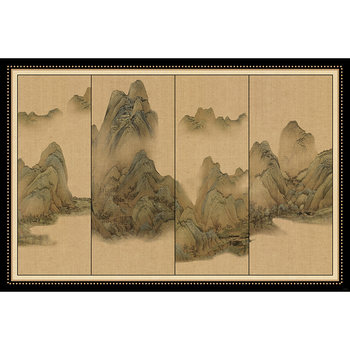 Song-style aesthetic landscape entrance door floor mat no-wash and wipeable