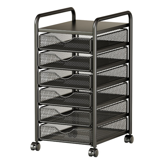 Under-desk file rack mobile trolley
