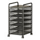 Under-desk file rack mobile trolley
