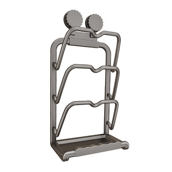 Suction cup pot lid stand placer wall-mounted storage tool
