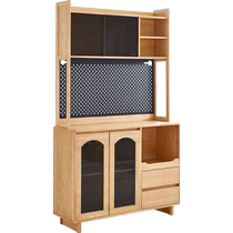 Lins Home Nordic Ash solid wood sideboard double-layer kitchen cabinet against the wall 2024 new wood industry
