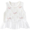 Hollow knitted layered vest