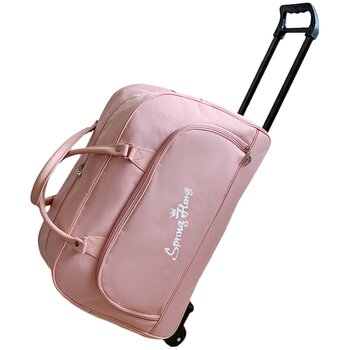 Large capacity foldable lightweight duffel bag with casters