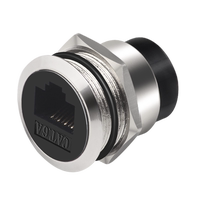 Jiaen metal round D-type telephone CAT3 docking double-way 86 panel wall plug installation RJ11 socket TEL module