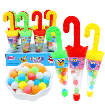 Golden Rice Umbrella-Shaped Candy Toy, Fruit-Flavored Colorful Bean Candy, Nostalgic Snack, Children's Leisure Snack, Boxed